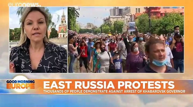 Thousands join weekend of anti-government protests in eastern Russia