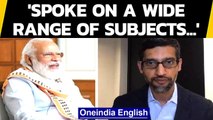 PM Modi and Google CEO Sundar Pichai hold virtual meet, find out what they discussed | Oneindia News