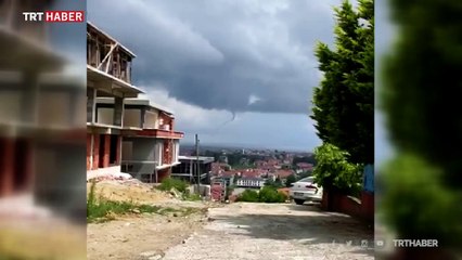 Sakarya'daki hortum böyle görüntülendi