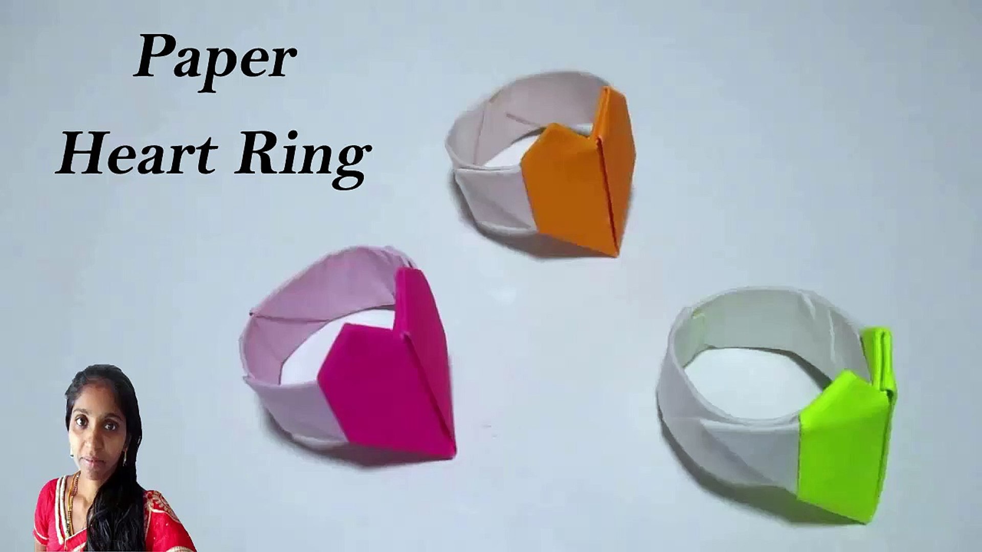 How to Make A Paper Ring without Glue | Origami Heart Ring Easy | Craft  Ideas for Kids with Paper | DIY Paper Hand Ring - video Dailymotion