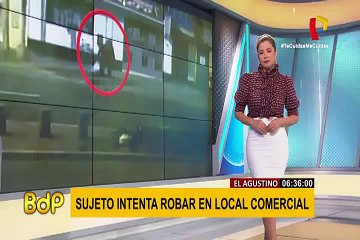 El Agustino: sujeto es captado por cámaras de seguridad intentando robar local comercial