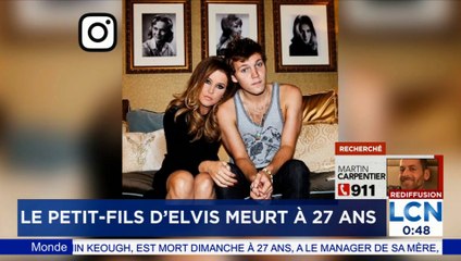 Elvis Presley (Benjamin Keough)-TVA Nouvelles-12 Juillet 2020