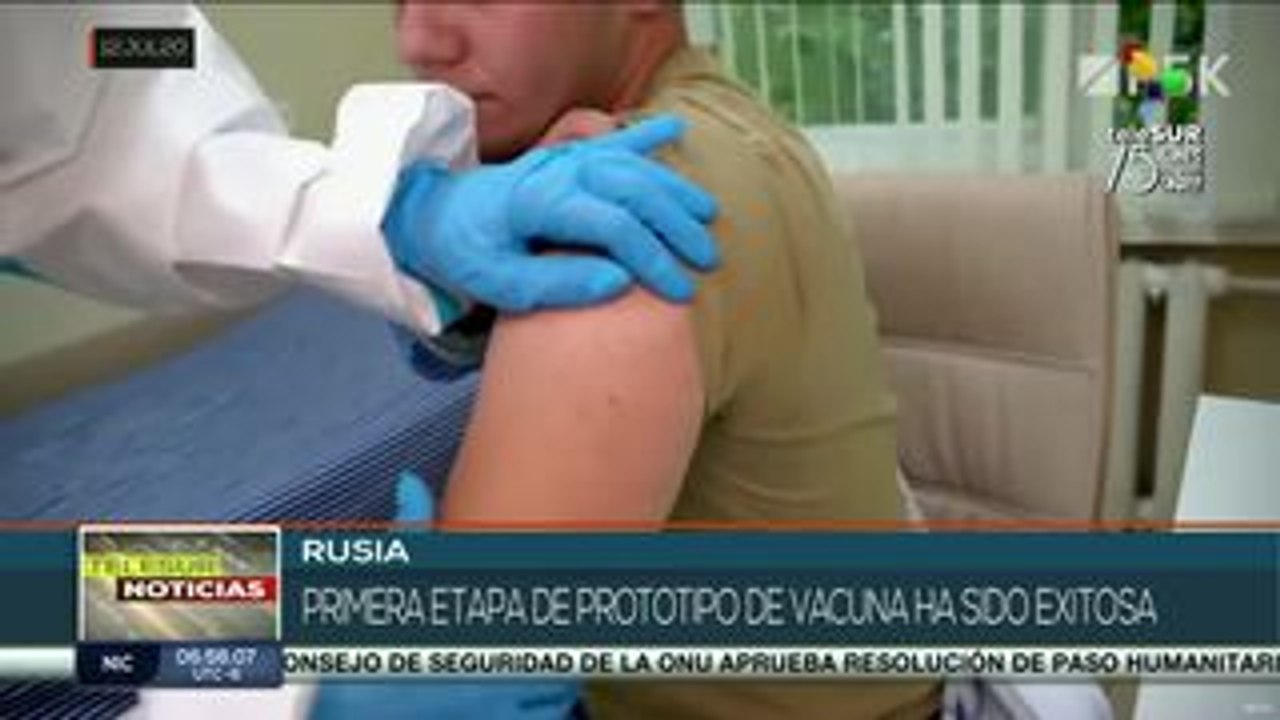 Rusia informa del éxito en etapa 1 de pruebas de vacuna antiCovid