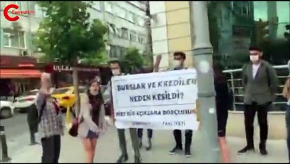 KYK burs ve kredileri kesilen öğrencilerden eylem