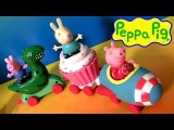 Peppa Pig Theme Park Train Ride With Dinosaur Play Doh - Trenecito de juguete Dinosaurio Nickelodeon