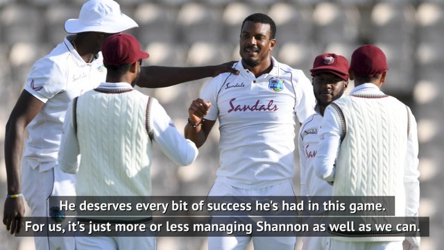 CRICKET: International: Gabriel showed 'massive heart' with star performance against England