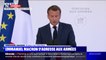 Emmanuel Macron face aux Armées: "Il nous faut rester vigilants mais la vie a repris son cours"