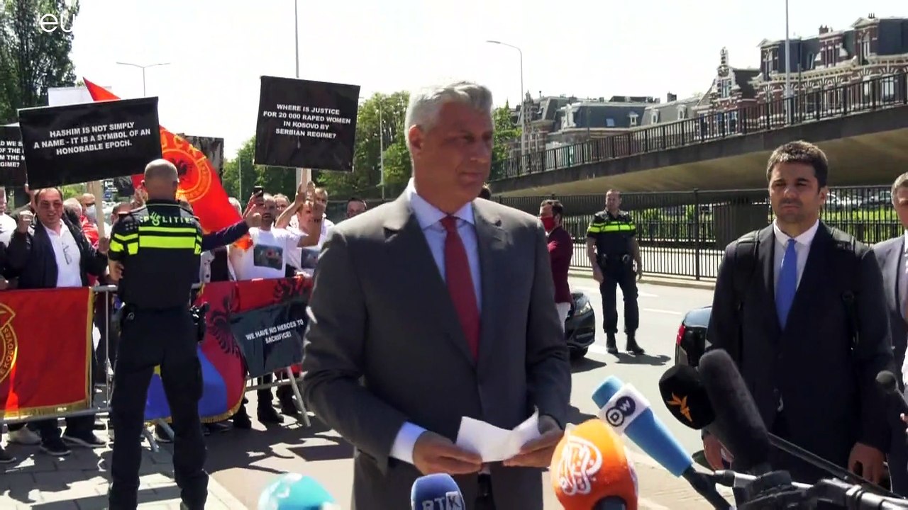 "preis der freiheit", kosovos präsident thaci selbstsicher in den haag