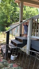Kid Throws Plate off the Porch