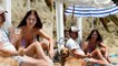 Leonardo DiCaprio and girlfriend Camila Morrone soak up the sun on the beach in Malibu