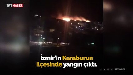 İzmir'de makilik alanda yangın