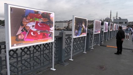 Galata Köprüsü'nde '15 Temmuz İstiklal Sergisi' açıldı - İSTANBUL
