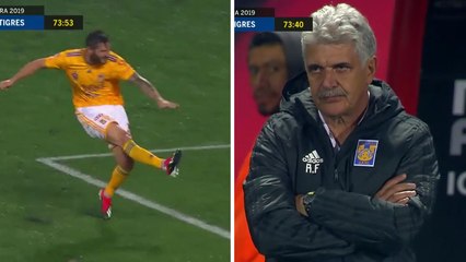 Golazo de Gignac...'Tuca' not impressed.