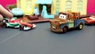 Disney Pixar Cars Tokyo Mater Races for Radiator Springs with Francesco Bernoulli down a race track