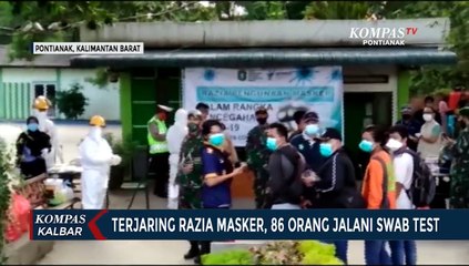 Terkena Razia Masker, 86 Orang Harus Ikuti Swab Test