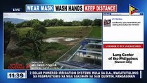 2 solar powered irrigation systems mula sa DA, makatutulong sa pagpapatubig sa mga sakahan sa San Quintin, Pangasinan