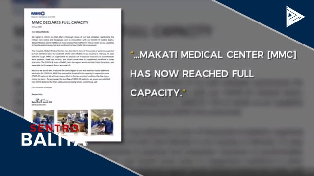 Ilang ospital sa NCR, hindi na kayang tumanggap ng CoVID-19 patients; referral system, ipinaalala ng DOH sa mga ospital