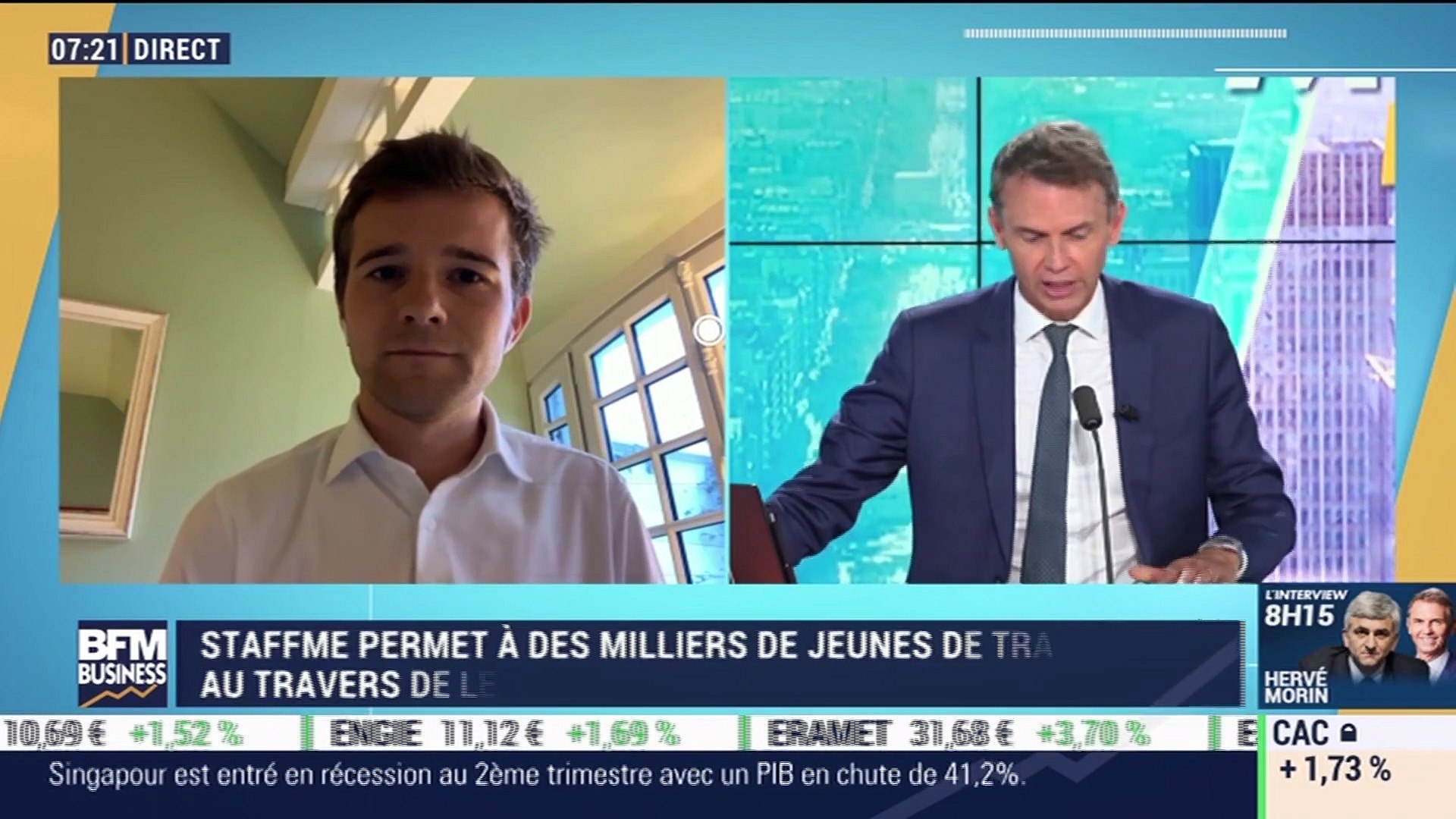 Jean-Baptiste Achard (StaffMe): StaffMe met en relation les jeunes  indépendants et les entreprises - 14/07 - Vidéo Dailymotion