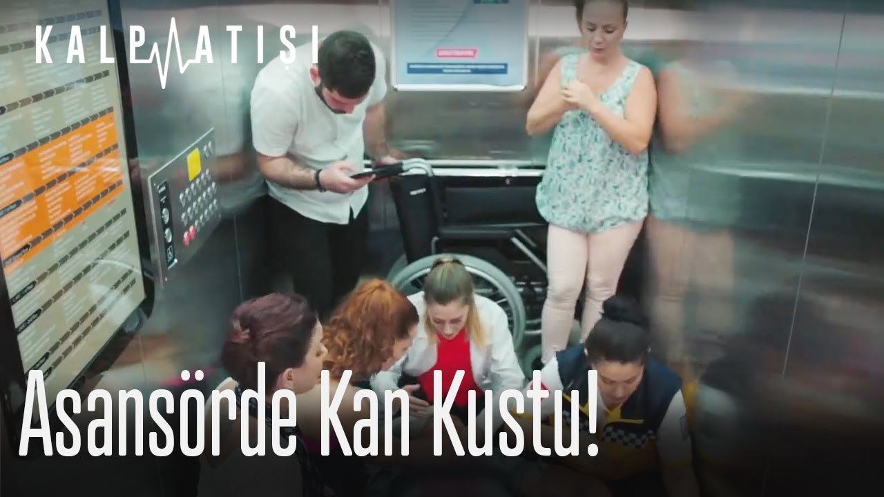 Asansörde kan kustu!