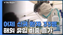 어제 신규 환자 33명...해외 유입이 19명 / YTN