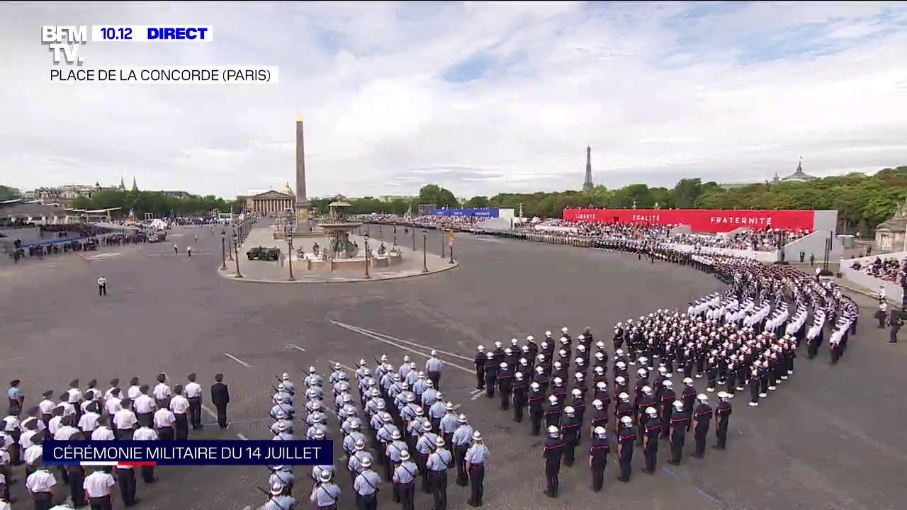 14-juillet: la ministre des Armées Florence Parly est arrivée place de la Concorde.