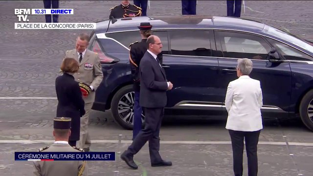 14-Juillet: Le Premier ministre Jean Castex est arrivé place de la Concorde à Paris