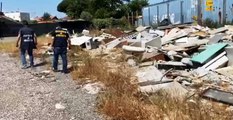 Roma - Discarica abusiva con 25 tonnellate di rifiuti (14.07.20)