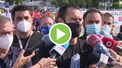 Trabajadores de Airbus muestran su rechazo a la reestructuración planteada por la multinacional