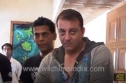 Sanjay Dutt records song for a film with Anand Raj Anand, mobbed by the media