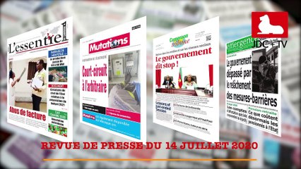 REVUE DE PRESSE CAMEROUNAISE DU 14 JUILLET 2020