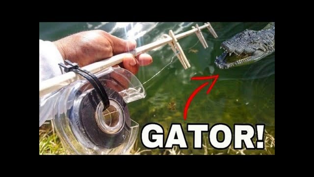 DIY FISHING Rod and Reel Challenge Using Household Supplies!