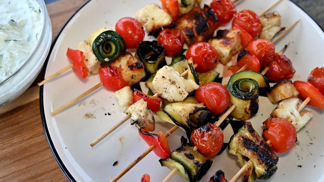 Bbq-rezept: halloumi & veggie