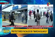 Ya se extiende uso de protector facial en Metropolitano y Metro de Lima