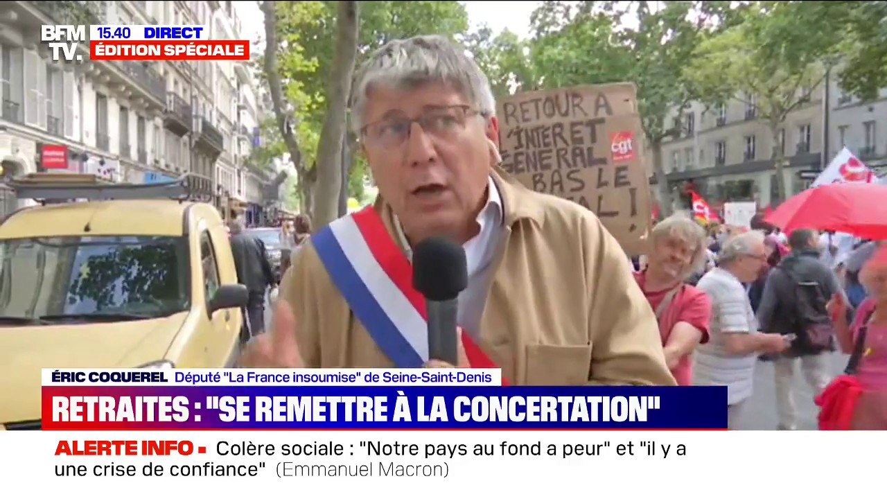Macron sur la réforme des retraites: pour Coquerel, "c'est le et en même temps poussé jusqu'au bout de ses limites"