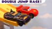 Hot Wheels Jump Race Challenge with Disney Pixar Cars 3 Lightning McQueen and Frozen 2 Queen Elsa in this Family Friendly Full Episode Toy Story for Kids