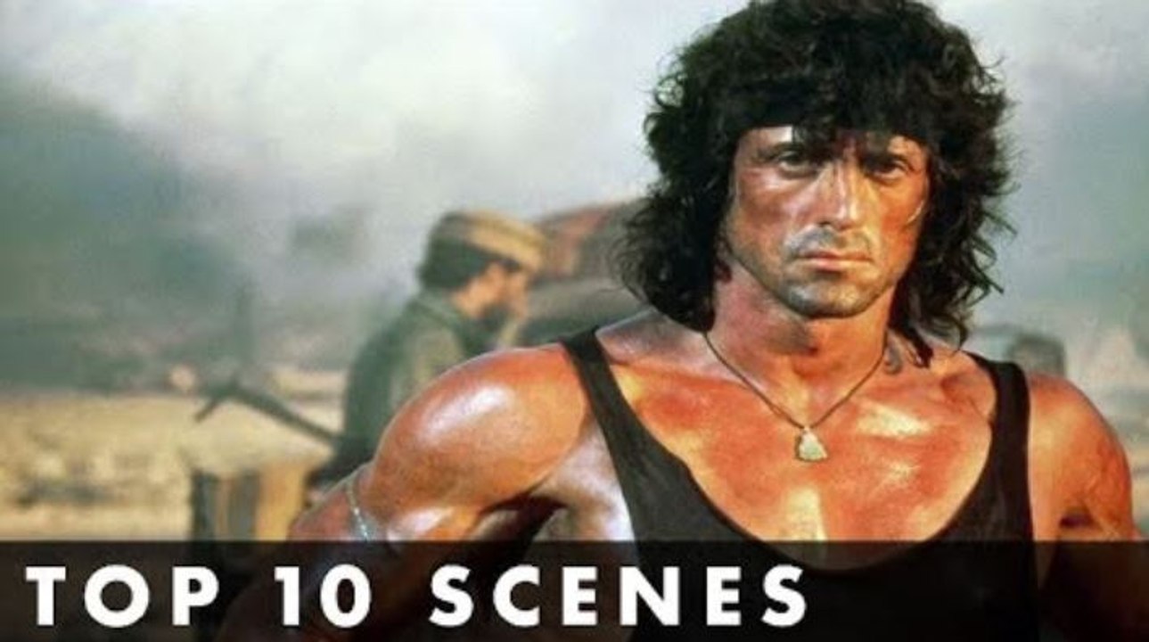 TOP 10 SCENES FROM THE RAMBO TRILOGY - Starring Sylvester Stallone
