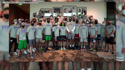 Celtics Surprise Kara Lawson With Duke Women's Basketball T-Shirts