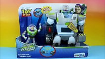 Disney Pixar Toy Story Buzz Lightyear Turbo Suit saves Disney Cars Lightning McQueen from the Lemons