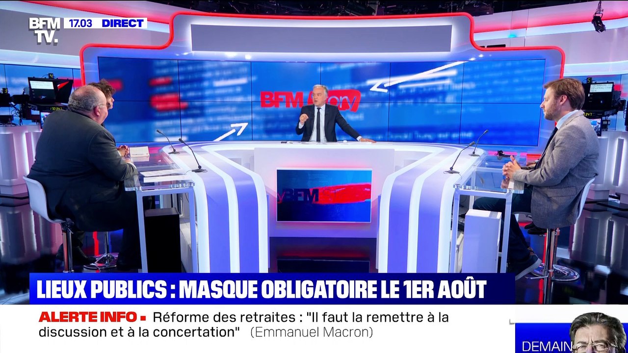 Story 1 : Masque obligatoire le 1er août dans les lieux publics - 14/07