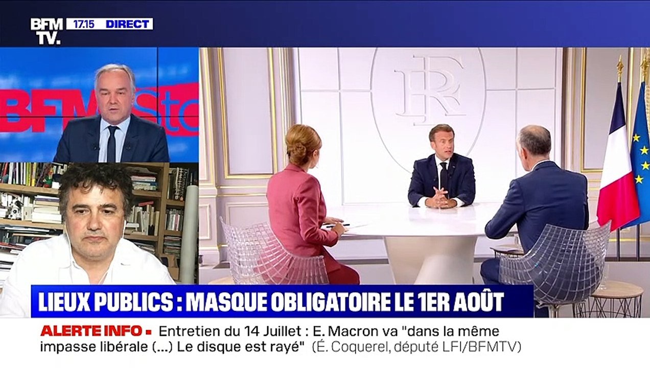 Story 2 : Le masque obligatoire le 1er août dans les lieux publics, "une mesure hyper importante" selon Patrick Pelloux - 14/07