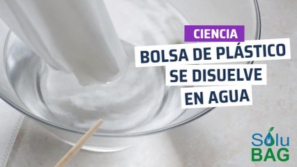 [CH] Bolsas de plástico y mascarillas que se disuelven en agua que se puede beber