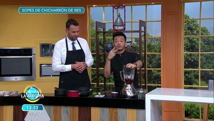 ¡El Chino nos prepara unos sopes de chicharrón de res para este día de antojitos! | Venga La Alegría