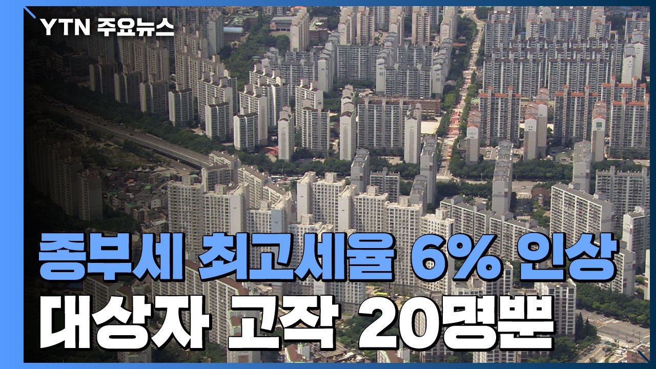 "종부세 최고세율 6% 대상자는 고작 20명"...무늬만 '세금 폭탄' / YTN