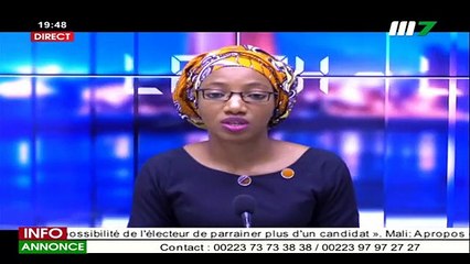 JT BAMBARA 19H30 DU 14 JUILLET 2020