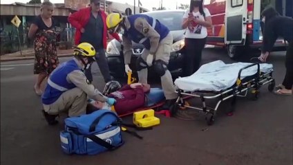 Download Video: Jovem é socorrida pelo Siate após se envolver em acidente de trânsito no Bairro Brasília