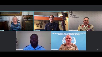 Queen Elizabeth video called with members of the Armed Force