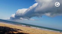 Nuvem rolo na Praia Formosa, em Aracruz
