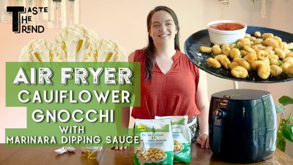 Air-Fryer Cauliflower Gnocchi with Marinara Dipping Sauce