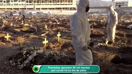 Previsões apontam 90 mil mortos por covid-19 no fim de julho