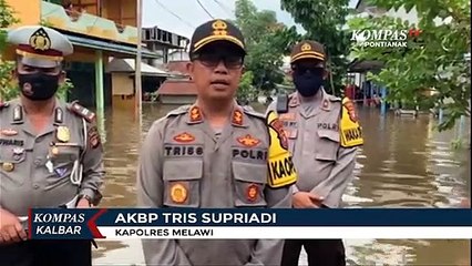 Personel Polres Melawi Salurkan Bantuan untuk Korban Banjir